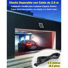 ENGREPO Luces Solares para Exteriores 3000lúmenes 10000mAh IP65 Impermeable Lámpara Solar LED con Control Remoto y Encendido Automático Ideal para Jardín Garaje y - Gris Industrial - Ver 7