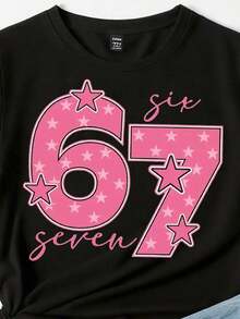 Women's Short Sleeve Basic T-Shirt Casual Creative Capybara Graphic Print Elegant T-Shirt - 黑色 - 查看 4
