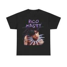 Unisex T-Shirt Made Of Pure Cotton, Rico Nasty Shirt | Rico Nasty Merch, Summer T-Shirt, Blouse, Basic Tops, Creative Design, Outdoor Gaming, Cool Style, Fun Design, Ideal For Outdoor Games - Black - View 7