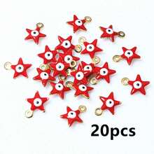 20pcs 10x8.5mm Enamel Evil Eye Star Shaped Pendant, Stainless Steel Material, DIY Jewelry Making Accessories, Bracelet & Earring Components - Star - View 13