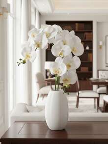 1/3 Stücke künstliche Phalaenopsis Orchidee, 7 Blütenköpfe, 88cm, rosa, künstliche Blumen, künstliche Pflanzen, Fabrikfertigung, Dekoration für Schuldorm, Büro, Outdoor-Party, Feiertag, Geburtstagsfest, Hauseingang, Hotel, Restaurant, Schlafzimmer, Wohnzimmer, Hochzeit, Küche, Garten, geeignet für Valentinstag, Ostern, Frühlings-/Sommerdekoration, Tischdekoration, Mittelstück, Plastikblumen - Weiss - Übersicht 5