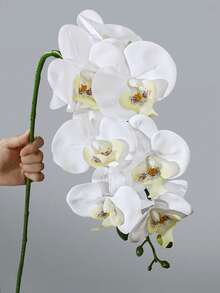 1/3 Stücke künstliche Phalaenopsis Orchidee, 7 Blütenköpfe, 88cm, rosa, künstliche Blumen, künstliche Pflanzen, Fabrikfertigung, Dekoration für Schuldorm, Büro, Outdoor-Party, Feiertag, Geburtstagsfest, Hauseingang, Hotel, Restaurant, Schlafzimmer, Wohnzimmer, Hochzeit, Küche, Garten, geeignet für Valentinstag, Ostern, Frühlings-/Sommerdekoration, Tischdekoration, Mittelstück, Plastikblumen - Weiss - Übersicht 12