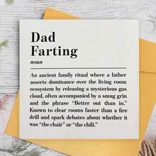 1pc Funny Father's Day Greeting Card With Envelope, Humorous Dad Birthday Card For Grandpa Stepdad, Creative Illustration Card For Him - View 3