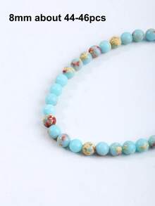 Cuentas de piedra en forma de disco de colores naturales mezclados para hacer joyas, cuentas espaciadoras sueltas para hacer pulseras, collares y suministros de joyería DIY - Encanto - Ver 17