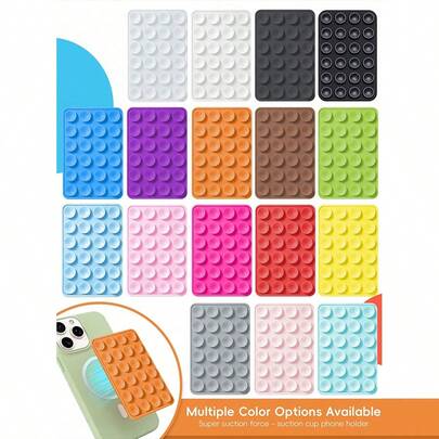 5/10/30pcs Double-Sided Silicone Suction Cup Phone Holder, Ergonomic Design, Bottom Adhesive Structure - Double-Sided Suction Cup Structure, Multiple Colors Available, Suitable For Selfie, Video, Gaming And Hands-Free Use Of Smartphones