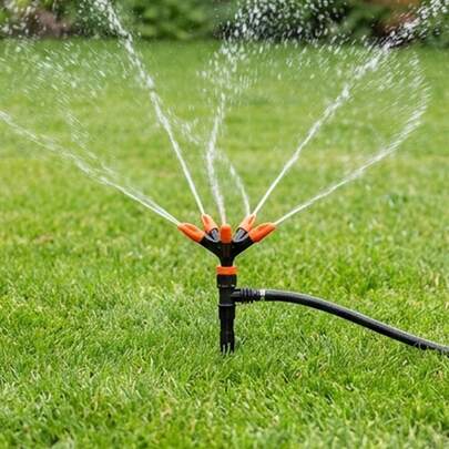 1 Vòi phun tưới xoay tự động 360°, tiết kiệm nước áp suất cao, phân phối nước đều, chịu được thời tiết khắc nghiệt, phụ kiện tưới tiêu nhẹ, đầu phun nước xoay đa chức năng dùng cho sân vườn, trang trại, vườn rau, tưới cây hàng ngày ngoài trời.