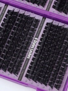 432/480 pièces Cils Faux Courbure D 3 Styles Mélangés Cils Segmentés DIY avec Outils pour Débutants, Kit d'Extensions de Cils Segmentés Épais et Moelleux, Ensemble de Cils Faux au Look Naturel, Effet Yeux 3D/5D Maquillage, Convient pour le Quotidien, le Mariage, la Photographie. - Multicolore - Voir 6
