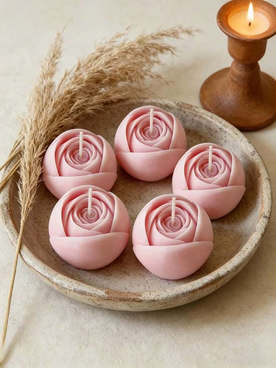 Khuôn silicon hình nụ hoa hồng ngày Valentine mới, khuôn silicon làm nến thơm hình hoa hồng 3D, đồ trang trí hoa hồng thủ công tự làm cho ngày Valentine, khuôn silicon làm nến quà tặng ngày lễ. - Khuôn hoa - Xem 1