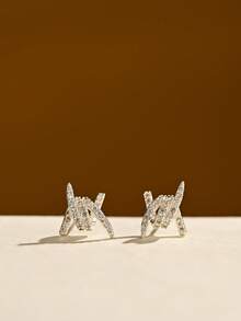 银色耳环，经典圆形及立方氧化锆装饰项链耳环套装，可叠戴，适合女性日常佩戴，可作为礼物送给女友、朋友、伴娘，也适合生日派对、母亲节等场合。 - 銀色 - 查看 7