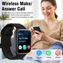 2.01 Inch HD Touch Screen Smart Watch - Wireless Calling, Camera, Music Control | Compatible With Android/IOS, Unisex, Customizable Dial, Alarm And Call/Message Reminder - Multicolor - View 3
