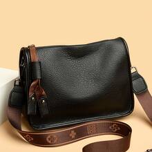 Stylish Retro Bag Made Of Soft Material Compact Women's Bag With A Stable Shape And Practical Carrying Straps - 黑色 - 查看 4
