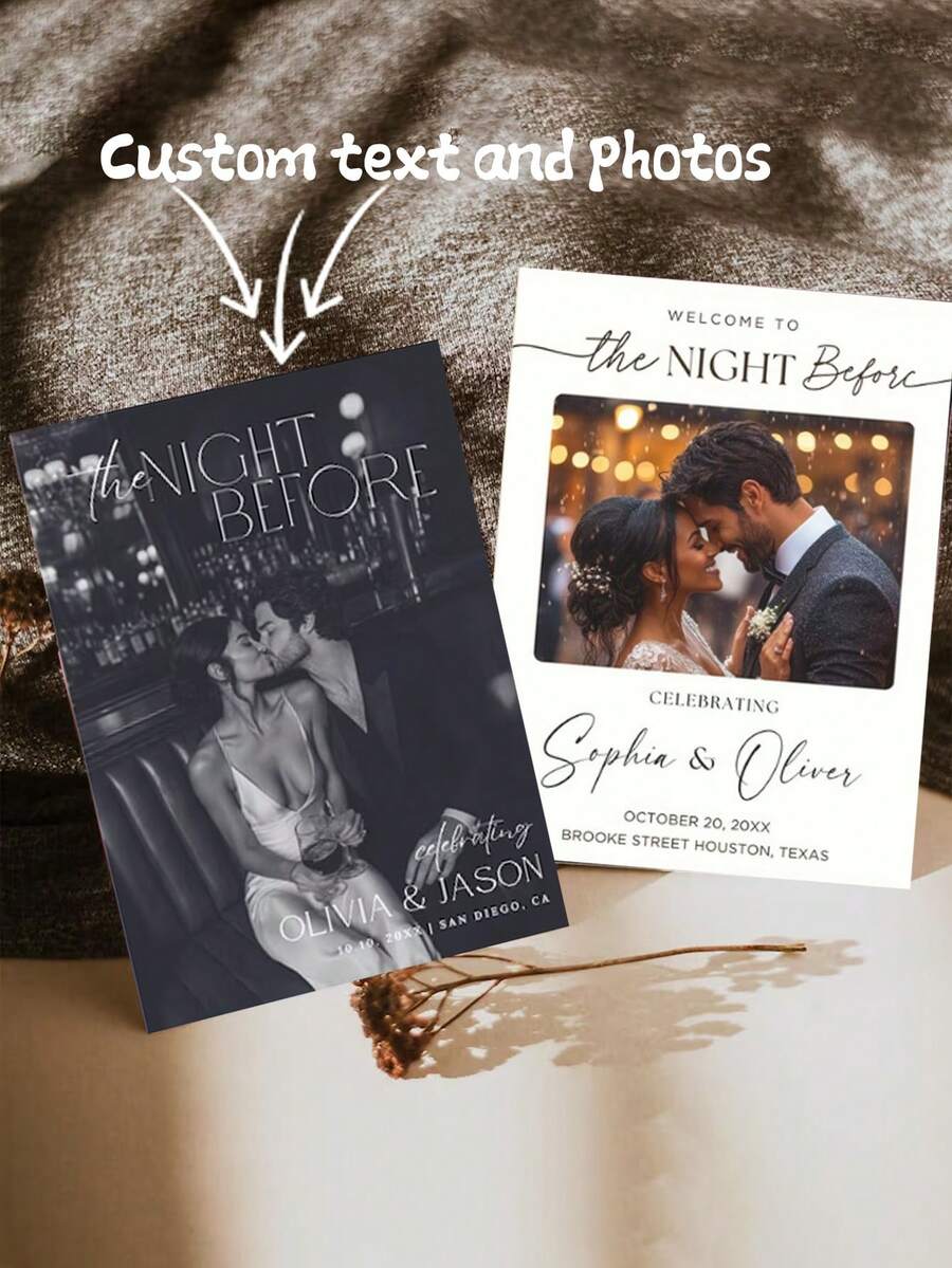 1/5/10pcs Customized Graduation Season Greeting Cards, Portrait Invitations, Party Invitations, Postcards, Personalized Commemorative Cards, Graduation Invitations, Back To School, Customized Personal Postcards - Wedding Invitation - View 1
