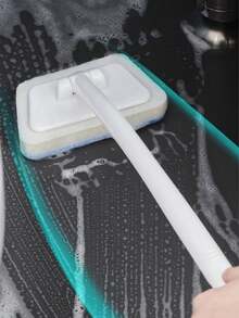 4pcs Bathroom Cleaning Brush Set, Detachable Long Handle With Replaceable Sponge Brush Head, Durable Plastic Material Multi-Purpose Scrub Brush, Effortless Cleaning Tool For Floor, Wall, Bathtub, Tile, Glass, Window, Suitable For Home, Bedroom, Kitchen, Bathroom, Balcony, Indoor & Outdoor, Ideal Gift For Birthday, Graduation, Mother's Day, Father's Day, New Year, Summer Holiday - Multicolor - View 5