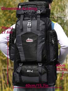 Zaino da trekking multifunzione da 80L, borsa da viaggio di grande capacità, borsa leggera e traspirante, borsa da campeggio con scomparto indipendente per le scarpe, borsa da sci con tasche multiple, adatta per viaggi, vacanze, trekking, sci, antiurto, escursionismo, campeggio, sport all'aperto, regalo per le vacanze, regalo di compleanno. - Multicolore - Visualizzare 4