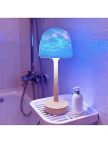 Shower Lamp - Waterproof Bathroom Lamp With 16 Color Ocean Wave Projector, Rechargeable Shower Light With Touch & Remote Control, Cordless Light For Inside Shower/BathtubWater Ripple Aurora Projection Desk Lamp - 彩色 - 查看 6
