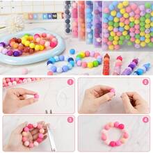 150Pcs Silicone Beads For Keychain Making Kit 15mm 30 Colors Loose Round Rubber Silicone Focal Beads For Pens, Necklace Bracelet Making Kit, Jewelry, Art, Crafts, DIY - Màu xanh dương - 150 chiếc - Xem 5
