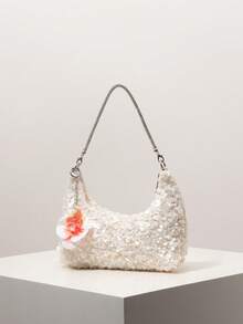 Sequin Shoulder Bag, Bag Accessory, Elegant Ladies Wallet, Party Dress, Dance Accessory, Wedding Supplies, Gift For Women (Random Pattern) - Beige - View 2
