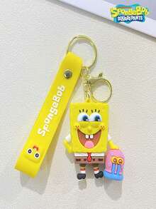 SpongeBob SquarePants 1个海绵宝宝卡通钥匙扣，可爱挂件，可挂在车钥匙、背包上，是节日和生日礼物的理想之选。 - 彩色 - 查看 14