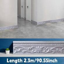1pc 8cm X 230cm Self-Adhesive Thick Waistline Door Frame Line Wall Trim Seal Strip - A - View 15