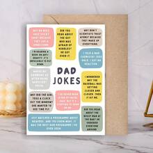 Funny Father's Day Greeting Cards With Envelopes, 1pc Or 6pcs/Set Humorous Dad Jokes & Punny Cards, Cat Dad, Giraffe Designs, Creative Birthday Card For Dad/Husband - View 5