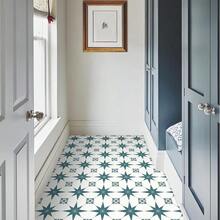 MORCART 20pcs Self-Adhesive DIY Removable Waterproof Floor Stickers, 7.87" X 7.87", Suitable For Bathroom, Kitchen, Wall, Bedroom, Stairs (Green Starry Sky) - Multicolor - View 10