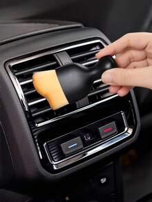 1pc Car Interior Cleaning Brush, Auto Cleaning Tool, Duster - Suitable For Cleaning Car Interior, Dashboard, Computer Keyboard, Desk And More, Great For Back To School Season - Black - View 5