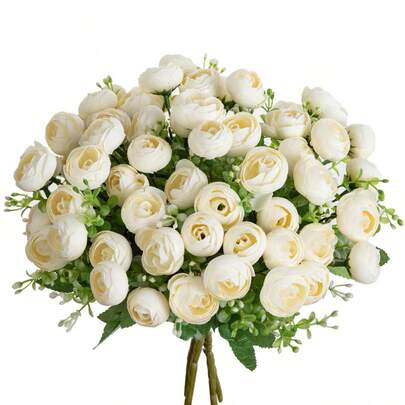 1PC Artificial Rose Bouquet, Silk Roses, Suitable For Home, Wedding, Party Decoration, Table Decoration, Valentine's Day, Birthday Gifts, Graduation Ceremonies And Other Occasions.