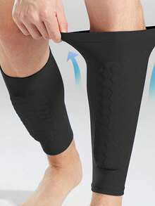 2pcs Honeycomb Collision Protection Leg Guards, Sports Protective Gear For Football, Running, Basketball, Cycling! Made Of High-Elastic Breathable Fabric With Honeycomb Cushion Structure, Effectively Protects Against Collision And Kicking, Also Relieves Exercise Fatigue, One-Piece Fit Design Prevents Curling, Keeping You Safer And More Comfortable During Sports. - Multicolor - View 3