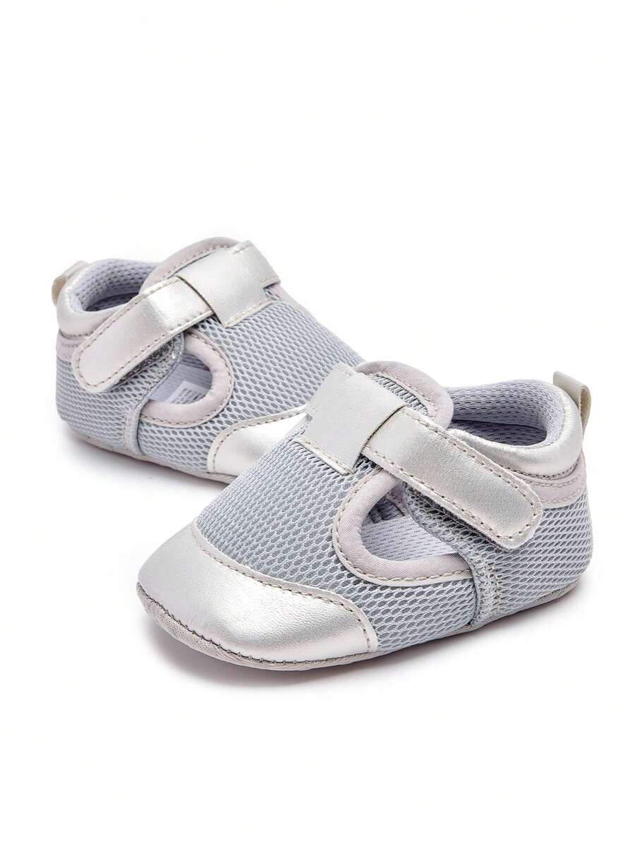 夏季软底凉鞋，适合婴幼儿，休闲婴儿学步鞋，0-6个月，6-12个月 - 灰色 - 查看 1