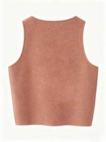 Tank Top Tanpa Lengan Wanita Freeform, Disarankan Memesan Satu Ukuran Lebih Besar untuk Musim Panas - Coral Pink - View 2