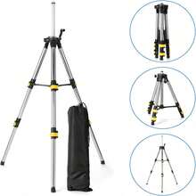 Edelstahl-Baustativ Für Laser & Nivelliergeräte – Verstellbar Von 37-110cm Mit 5/8" & 1/4" Gewinde, Robuster Teleskop-Stativ Für Präzisionsarbeiten, Inklusive Tragetasche Für Werkstatt & Baustelle - Schwarz - Übersicht 10
