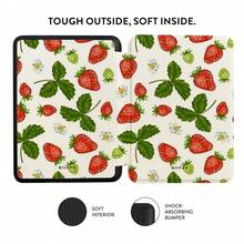Ốp bảo vệ màu đỏ dâu tây, tương thích với Kindle Paperwhite thế hệ thứ 11 năm 2021, Kindle thế hệ thứ 10 năm 2019, Kindle thế hệ thứ 11 năm 2022, Kindle Paperwhite thế hệ thứ 10 năm 2018, họa tiết trái cây, vỏ Kindle. - Nhiều màu - Xem 3