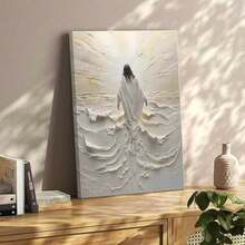 1pc Jesus Walking On Water Artwork - Inspirational Jesus Walking On Water Canvas Art Print - Framed Canvas Wall Art - Suitable For Living Room, Bedroom, Religious Spiritual Wall Art - 111 - View 5
