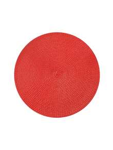 1/4/6pcs 15-Inch Round Woven Placemats - Non-Slip Heat Resistant, Machine Washable Table Mats | Protect Your Tabletop From Spills And Scratches | Farmhouse Style Suitable For Kitchen, Dining Room, Christmas And New Year Parties - Red - View 8