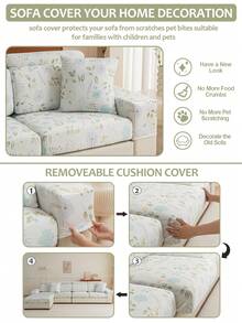 1 tấm bọc ghế sofa bằng lụa băng, bọc ghế sofa co giãn chống trượt thoáng mát đa năng - Lan tím - Xem 6