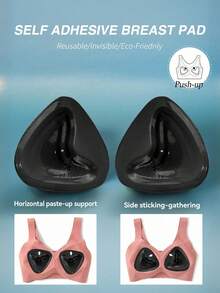 1/2 Pairs Double Sided Sticky Push Up Bra Inserts - Reusable Adhesive Bra With Padding - Sticky Bra For Dresses Bikinis Bra Inserts - Multicolor - View 11