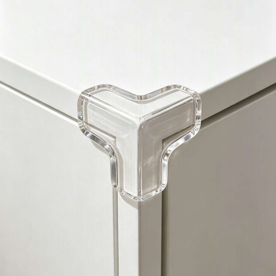 Transparent Anti-Collision Corner Guards, Soft Edge Protectors For Tables, Coffee Tables And Furniture, Silicone Corner Bumpers And Edge Trim Strips - Transparent - View 1
