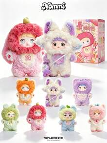 Nommi - Interesting High-End Blind Box | Cute Mystery Figure Collectible Blind Box | Adorable Hanging Decoration | Designer Toy | Includes 6 Regular Figures + 1 Hidden Figure, Random Delivery | Backpack Pendant, Car Decor, Desktop Ornament, Couple/Birthday Gift (Non-Plush) - Multicolor - View 2
