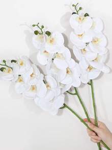 1/3 Stücke künstliche Phalaenopsis Orchidee, 7 Blütenköpfe, 88cm, rosa, künstliche Blumen, künstliche Pflanzen, Fabrikfertigung, Dekoration für Schuldorm, Büro, Outdoor-Party, Feiertag, Geburtstagsfest, Hauseingang, Hotel, Restaurant, Schlafzimmer, Wohnzimmer, Hochzeit, Küche, Garten, geeignet für Valentinstag, Ostern, Frühlings-/Sommerdekoration, Tischdekoration, Mittelstück, Plastikblumen - Weiss - Übersicht 13