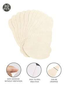 4/10pcs Disposable Non-Woven Breast Petals Black Gourd-Shaped Non-Woven Nipple Covers Strapless Self-Adhesive Skin-Friendly Invisible Comfortable Anti-Sagging Anti-Exposure For Women - Multicolor - View 7