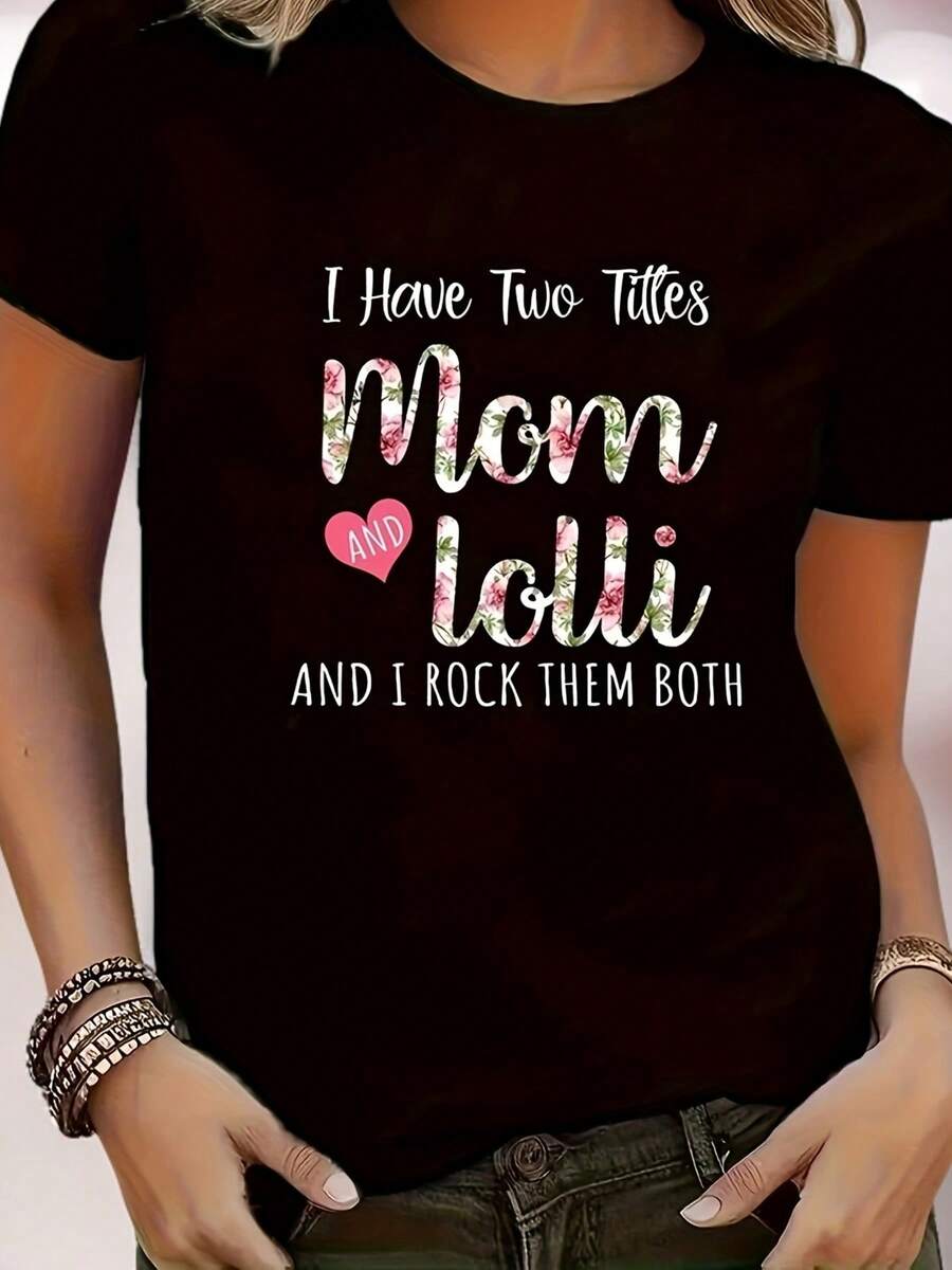 Camiseta de moda con estampado de patrón de letra inglesa