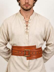 Ceinture en PU de chevalier viking médiéval, convient pour le cosplay, les accessoires vestimentaires, l'été, les occasions décontractées, scolaires/professionnelles, polyvalente et à la mode - A - Voir 8