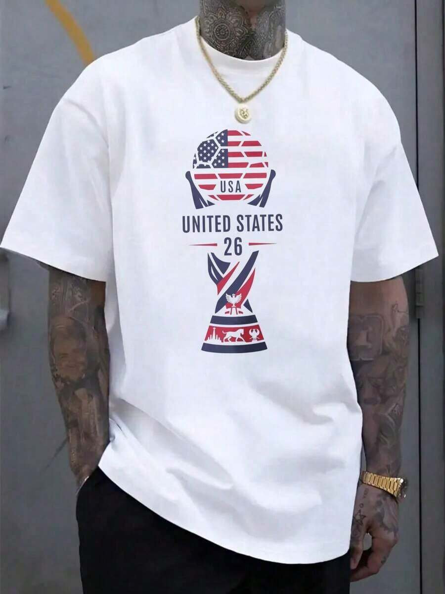 Hot [World Cup Licensed] World Championship All Countries Cup Shirt Soccer Tee Argentina Brazil USA Mexico Canada Fan Tee Protective Phone Case Cover Summer Clothing Graphic T-Shirts Men's Tops For Women Women's Tops - Black - View 1