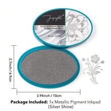 1 PC/6 PCS Metallic Pigment Ink Pad,High-Shine Metallic Pigment And Slow-Drying Formula Make It Perfect For Seamless Blending, Stamping, And Heat Embossing. Ideal For Adding A Festive Touch To Any Project! - Stamp Pad - View 16
