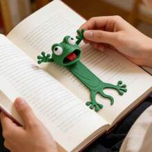 1 chiếc bookmark hình ếch 3D ngộ nghĩnh, đồ dùng văn phòng phẩm hoạt hình dễ thương, bookmark hình ếch độc đáo, đồ dùng văn phòng, món quà tuyệt vời dành cho bạn bè để thêm phần thú vị khi học tập. - 1 cái - Dấu trang hình ếch xanh - Xem 1