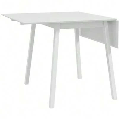 Esstisch Klappbar, Küchentisch For 2-4 Personen, Klapptisch, Esszimmertisch Aus Holz, Für Small Räume, 110 X 86 X 75 Cm, White