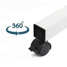 ZYLX SHOPPING – Mesa Auxiliar Ajustable Confortime con Ruedas 360°, 60*40*65–89 cm, Madera y Metal - 60*40*65–89 cm - Ver 6