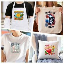 9PC DIY iron on transfers for tshirts,  Turtle With Flowers   Hunting Jacket And Boots   Salty Sea Shell   Sweet Summer Watermelon   Graduation Cruise Ship   Sunshine On My Mind   Cruise Ship Beach   Desert Cactus Dreamer   Crew It Real Shirt , Easy Heat Transfer for Clothing, T-Shirts, Jeans, Backpacks, Hats & Pillows,  Washable Stickers Perfect for Casual Style, Ideal Gift for Women and Men. - Zufälliger Stil - Übersicht 4