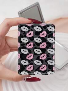 1pc Y2K Aesthetic Cute Vanity Mirror, Foldable Lightweight Ultra-Thin Portable Hand Mirror, Durable PU Leather, Suitable For Various Occasions Like Travel, Gathering, Work, School - Multicolor - View 13
