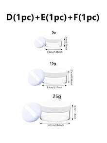 1个/5个装可重复使用空心塑料散粉盒，化妆粉扑盒，化妆品收纳盒，便携式粉饼盒，经济实惠的女士礼物 - 彩色 - 查看 23